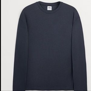 BNWT ZARA ROUND NECK SWEATER LONG SLEEVE BLUE